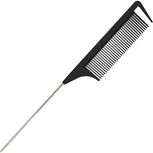 9.3'' Rat Tail Comb for Hair Stylist, Parting Combs for Braiding hair, Rattail Comb with Metal Stainless Steel Pintail for Sectioning, Teasing and St