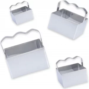 4 Pieces Square Cookie Cutters With Handle, 2.5