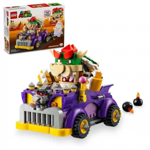 LEGO Super Mario Bowser's Muscle Car Expansion Set Building Toy - Collectible Bowser Toy for Boys & Girls, Ages 8+ Years - Gifts for Christmas - 7143