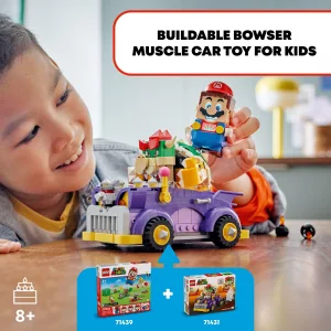 LEGO Super Mario Bowser's Muscle Car Expansion Set Building Toy - Collectible Bowser Toy for Boys & Girls, Ages 8+ Years - Gifts for Christmas - 7143
