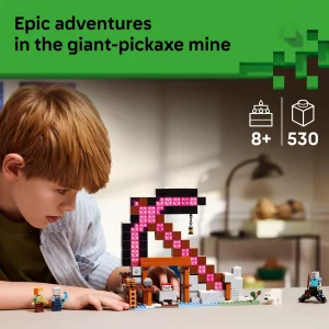 LEGO Minecraft The Pickaxe Mine Kids Toy - Building Set for Boys and Girls - Minecraft Toy for Gaming Fans 8+ - Includes Alex, Miner, and Stray Spide