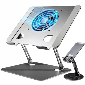Laptop Stand for Desk, Laptop Riser with Active Cooling Fan, Widely Compatible with MacBook and Other Computer Accessories?Computer Stand for Laptop