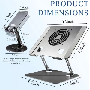 Laptop Stand for Desk, Laptop Riser with Active Cooling Fan, Widely Compatible with MacBook and Other Computer Accessories?Computer Stand for Laptop