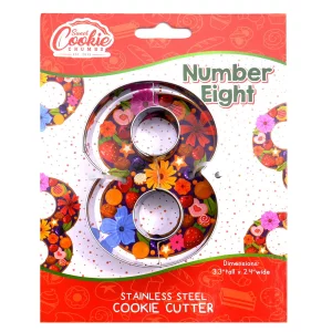 Number 8 Cookie Cutter - Sharp & Safe Stainless Steel Cooking Utensils - Ideal For Sandwiches, Pancakes, Fruits & Crafts - Dishwasher-Safe Bakery Sup