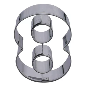 Number 8 Cookie Cutter - Sharp & Safe Stainless Steel Cooking Utensils - Ideal For Sandwiches, Pancakes, Fruits & Crafts - Dishwasher-Safe Bakery Sup