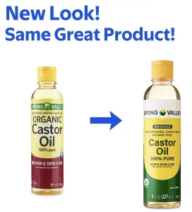 4 TOP CARE Cold-Pressed Castor Oil - Unrefined & Hexane-Free, Organic - For Hair and Skin - 8 fl oz