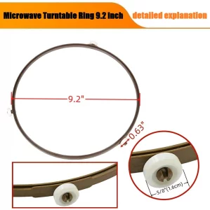 WB02X10806 Microwave Turntable Ring 9.2 inch fits for GE JE1140BD001, JES1142SJ01, JES1142SJ03, JE1160BD001, JES1344SK03, JES1142WD05, JES1384SF02