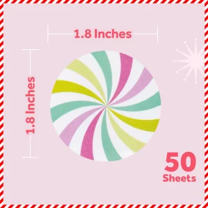 Post-it Jingle Sticky Notes, Candy Design, 1.8 in. x 1.8 in., 1 Candy-Shaped Christmas Themed Cute Sticky Note Pad with 50 Sheets