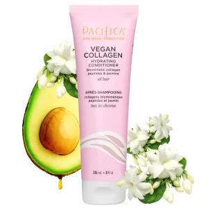 Pacifica Hair Conditioner - Vegan Collagen Hydrating, Haircare, Avocado Oil, Vitamin B5, Add and Restore Shine, For Dry and Damaged Hair, Sulfate and