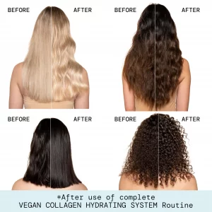 Pacifica Hair Conditioner - Vegan Collagen Hydrating, Haircare, Avocado Oil, Vitamin B5, Add and Restore Shine, For Dry and Damaged Hair, Sulfate and