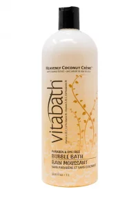 Vitabath Heavenly Coconut Crme Bubble Bath Rich Foaming Bubbly Soak & Relaxing Aromatherapy Moisturizing & Nourishing Indulgent Suds for Women & Men