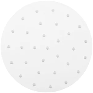 100pcs 9 Inch Round Air Fryer Liners, Fits 10-Inch Bamboo Steamer Baskets, Premium Perforated Parchment Paper Sheets, Non-stick Basket Mat, Perfect f