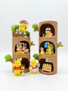 MINISO Winnie the Pooh Tree House Series Blind Box Cute Desktop Ornament Gift Collection 1pc Random Birthday Gift