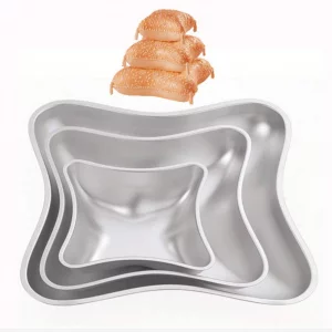 3 Pcs Cakes Pan Cake Baking Mold,Pillow Cake Pan Set DIY Pillow Shape Aluminum Cake Molds Set