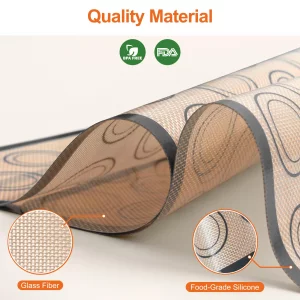 HOOMIL Macaron Silicone Baking Mats, 16.5