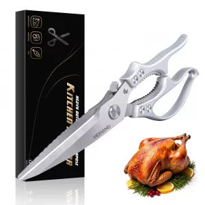 MDHAND Heavy Duty Poultry Shears, Kitchen Food Scissors All Purpose for Meat Cutting, Chicken Fish Fruit Vegetables, Dishwasher Safe Kitchen Shears w