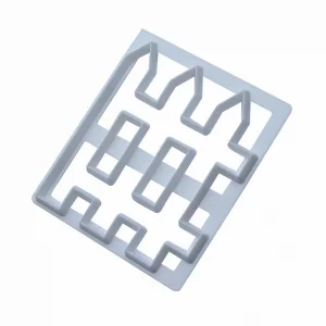 MoldFun 2Pcs Wood Fence Cookie Cutter Plastic Mold for Fondant, Gum Paste, Cake Border Decorating