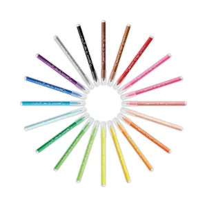 BIC Kids Markers, Ultra Washable, Durable Case, Long-Lasting, Bullet Tip (2.8mm), Assorted Colors, 20-Pack