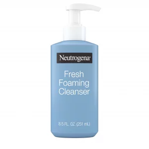 Neutrogena Fresh Foaming Facial Cleanser, All-In-One Makeup Remover Face Wash for Nor-mal to Oily Skin Deeply Cleanses & Removes Waterproof Makeup, S