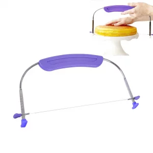 WAFJAMF Adjustable Cake Leveler Cutter, Professional Cake Slicer with Stainless Steel Wires and Handle for Leveling Tops of Layer Cakes Suitable for 