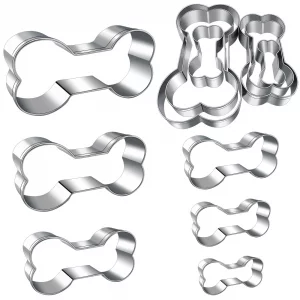 Dog treats Cutters Set 6 Pieces Dog Cookie Cutter sets Different Sizes Mini Small Medium Big Cut Out for Homemade Treats and Baking