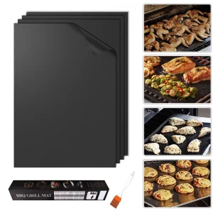 4 Pack Large Oven Liners for Bottom of Electric Gas Oven Reusable,17