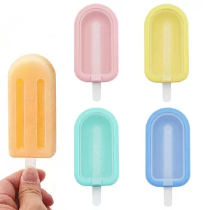 Stackable Silicone Popsicle Molds 4 Pack with Sticks, Reusable Homemade Ice Pop Maker, Drip-Free & Mess-Free Design, Easy Clean Dishwasher Safe