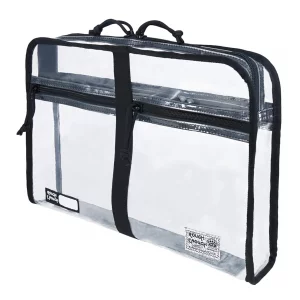 Rough Enough Clear Plastic File Folder Organizer, A4 Size Water-Resistant Document Bag & Portfolio Case for Office, Art, Travel, Home Paper Storage w