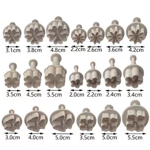 Cookie Cutters Plunger Cutter Cake Decorating Supplies Fondant Molds White Daisy Hydrangea Five-petaled Flowers Lucky Grass Four-petaled Flowers Love