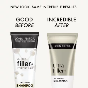 John Frieda ULTRAfiller+ Thickening Shampoo, Strengthening Shampoo for Damaged or Thin Hair, Infused with Biotin and Hyaluronic Acid to Strengthen Ha