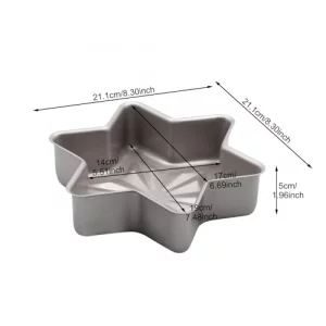 BSDLZCH Mini Star-Shaped Cake Pan, Non-stick Star-shaped Baking Pan Durable Cake Mold for Baking Cakes Brownies Baking Mold Oven and Mircowave Safe