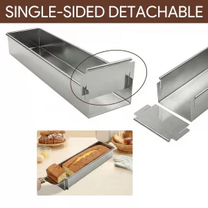 Truzoig Tiramisu Pan, Rectangle Cake Pan with Removable Frame & Non-Stick Coating, Rectangle Cake Pan for Cheesecake, Mousse, Lasagna, Baking Tray fo