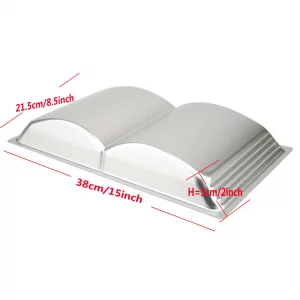Pormasbenzer Aluminum Book Shaped Cake Pan Mould Birthday Cake Pan Bakeware Baking Mold Pastry Mould