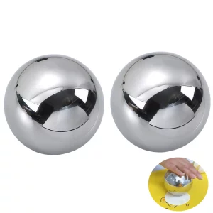 Rolling Dough Ball, Circular Rolling Ball, Smooth stainless steel rolling ball for Baking Fondant, Pasta, Bread, Pastry, Cookies, Pizza, Pie, Cylinde