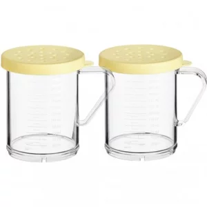 10 Oz Parmesan Cheese Shaker with 4 mm Hole Diameter Lid, Polycarbonate Spice Shaker For Coarse Seasonings seasoning shaker Dredge, sugar/spice dispe