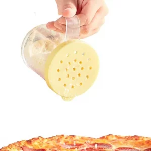 10 Oz Parmesan Cheese Shaker with 4 mm Hole Diameter Lid, Polycarbonate Spice Shaker For Coarse Seasonings seasoning shaker Dredge, sugar/spice dispe