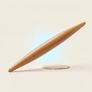 16-inch French Rolling Pin for Baking - Professional Solid Beechwood Dough Roller for Pizza, Pastry & Cookie Crust - Tapered Wooden Rolling Pins for 