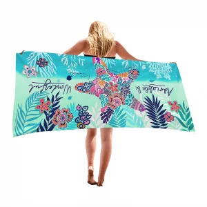 Auxory Beach Towel Microfiber Beach Towels Sand Free Quick Dry Lightweight Travel Towels Oversized Large Quick Cute Starfish Design 3060 inch Beach 