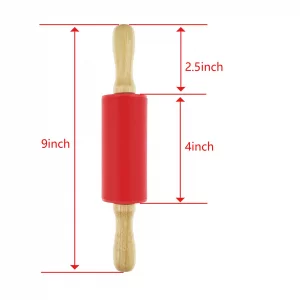Kasteco 12 Pack Mini Small Rolling Pin for Kids, 9 Inch Kids Rolling Pin Wooden Handle