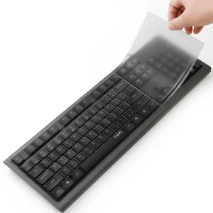 Universal Clear Desktop Computer Keyboard Protection Skin Protector Cover for PC 104/107 Keys Standard Keyboard,Ultra Thin Desktop PC Silicone Waterp