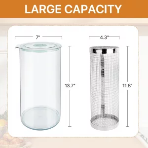Roller Breader Bowl Shaker for Frying - Better Breader Shaker Bowl - Mess Free Batter Bowl with Lid - 360 Degree Breading Shaker Container - Suitable