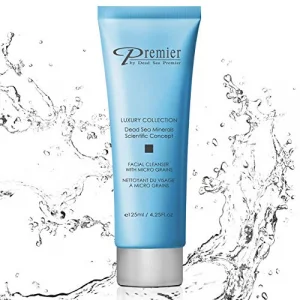 Premier Dead Sea Facial Cleanser with Micro Grains, Luxury collection foaming face wash, daily use skin care, nondrying, Skin Care with aloe vera, wi