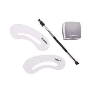 iEnvy by KISS All-In-One Brow Pomade Chocolate KBPM02 Waterproof Long Lasting Mirror Cap Stencils Included