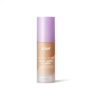 JOAH Crystal Glow Peptide-Infused Foundation, 2-in-1 Multitasking Korean Makeup with Blurring Face Primer, Luminizer, Hydration & Skin Defense for a 
