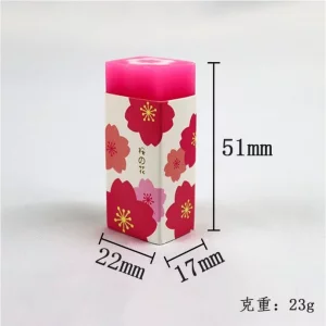 3 Pcs Pink Lovely Cherry Blossoms Rubber Erasers of Sakura Petal Sketch Painting Pencil Correction Tool School Office Stationery Supply Standard Penc
