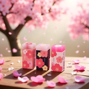 6 Pcs Pink Lovely Cherry Blossoms Rubber Erasers of Sakura Petal Sketch Painting Pencil Correction Tool School Office Stationery Supply Standard Penc
