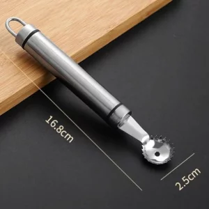 2Pcs Silver Stainless Steel Strawberry Huller Multi-Function Stainless Corer and Pitter Remover for Strawberry, Practical Kitchen Tool, Fruit and Veg