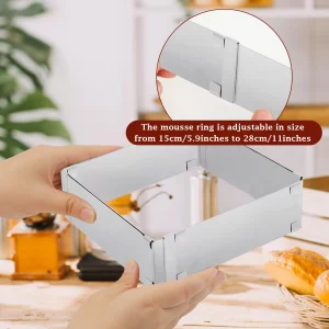 EORTA Stainless Steel Cake Mold Adjustable Cake Ring from 5.9
