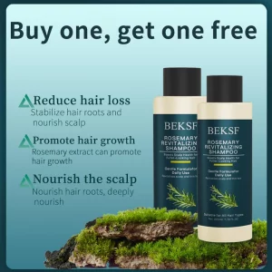 BEKSF Rosemary Shampoo It Regulates Thebalance Of Scalp Oil Cares For Your Hair & Deeply Cleanses& Sulfate Paraben-Free for Oily Scalp & Sensitive Sk