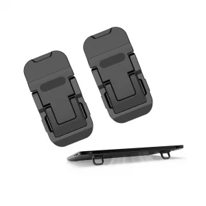 Elqoged 2PCS Laptop Stand, Portable Laptop Cooling Pad, Foldable Metal Keyboard Stand, Mini Keyboard Pillar (Black,Two Gears)